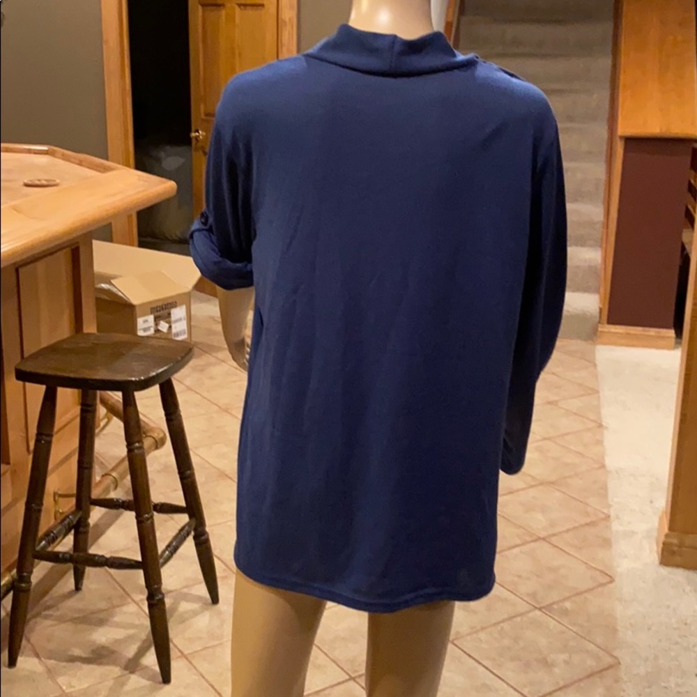 Blue Cross-Over Shirt - Picture 4 of 4